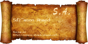 Sámson Ahmed névjegykártya